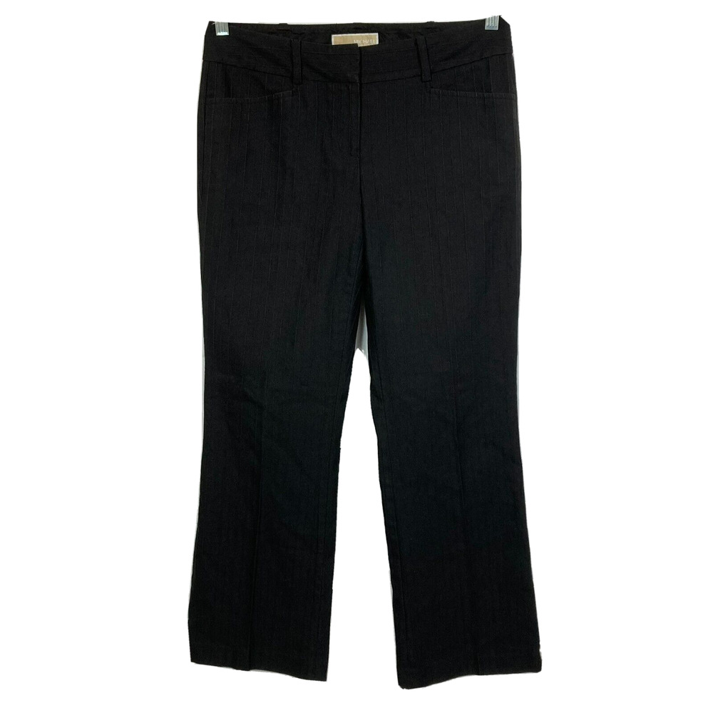 MK Michael‎ Kors Pants Womens Sz 4 Black Dress Stretch Cotton Boot Cut Low Rise